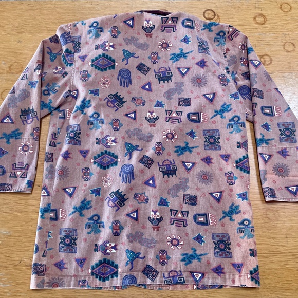 Chico's Design Vintage Blazer Cardigan Jacket — Women's 1 – Tribal Aztec Print - Picture 2 of 6